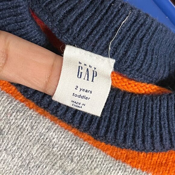 GAP Toddler Boy Colorful Striped Sweater - Picture 3 of 4